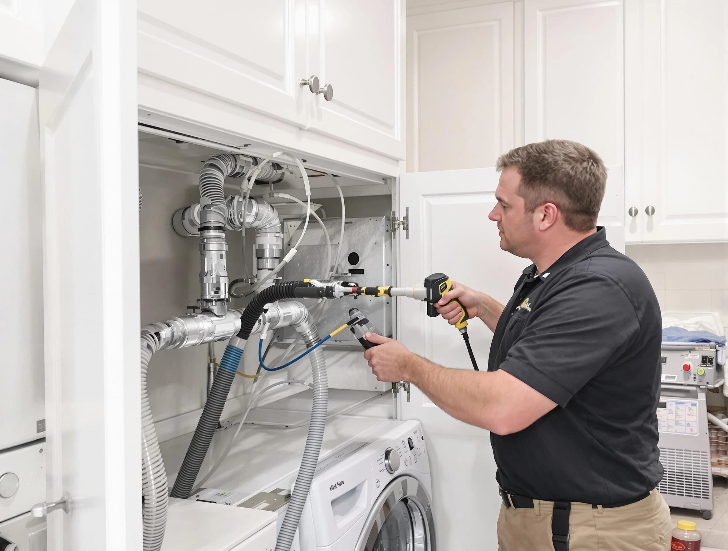 Monument Dryer Vent Cleaning professional removing severe blockage from a clogged dryer vent in Monument