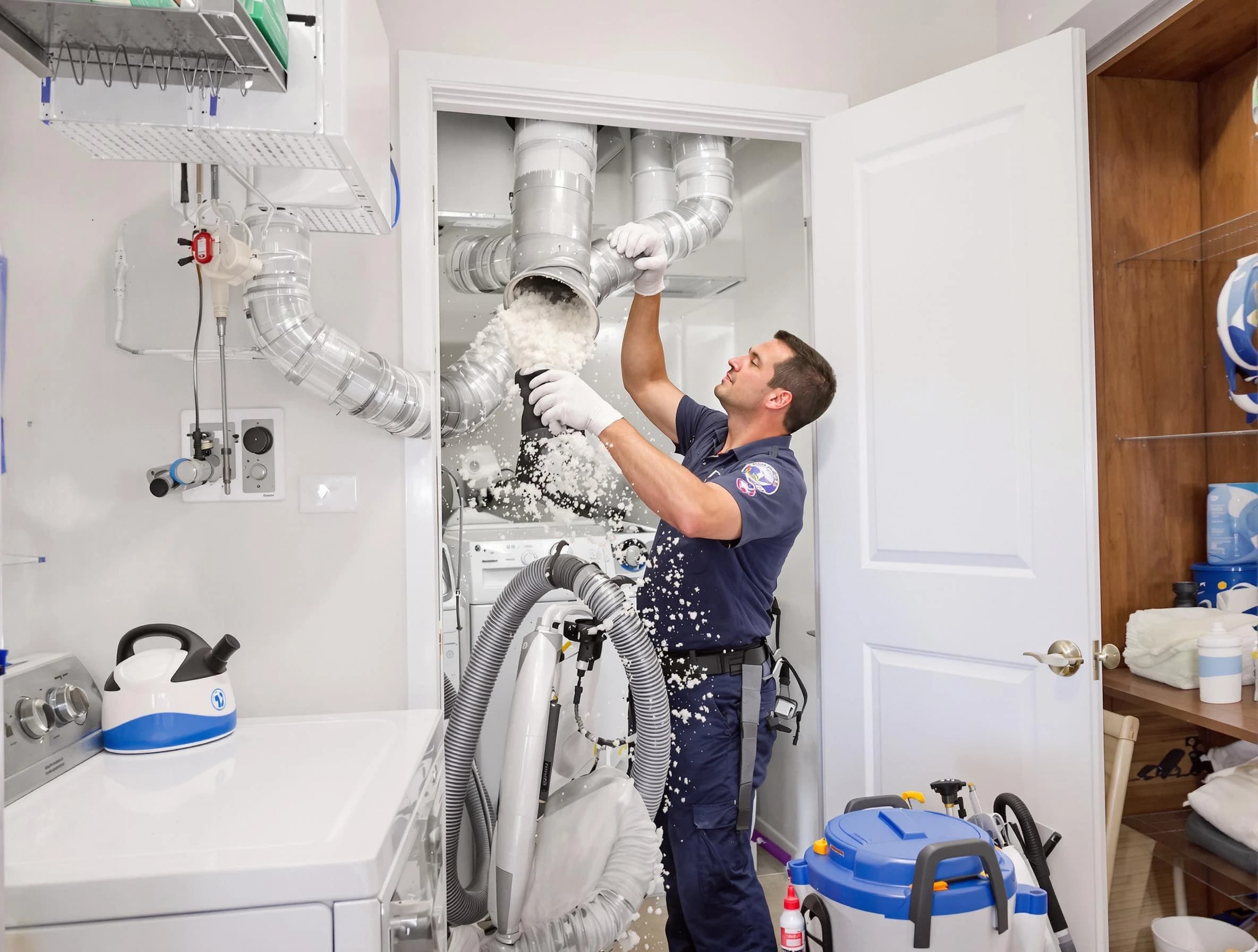 Monument Dryer Vent Cleaning technician delivering thorough residential dryer vent cleaning service in Monument